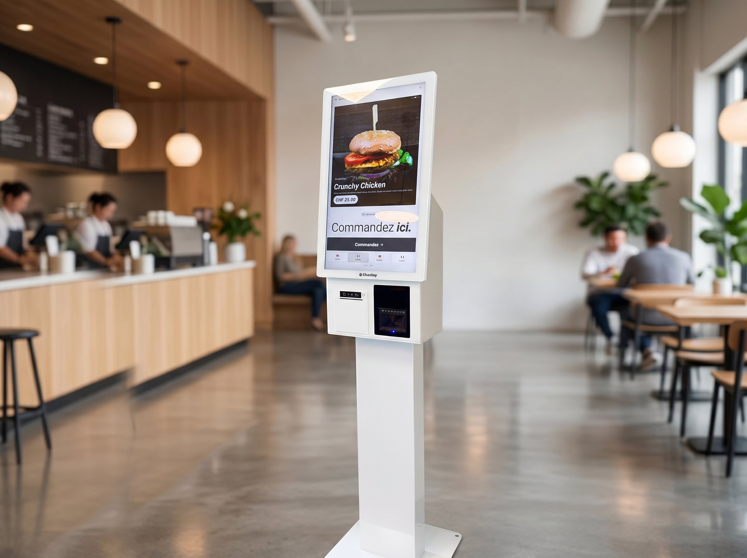 O'javana Self-Order Kiosk in a modern café